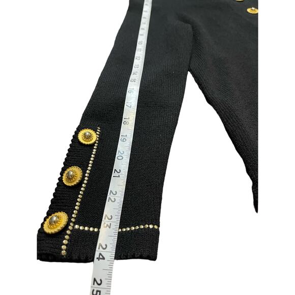 Vintage JSS Black Knit Wear Jacket sz S Wool blend USA Classic Womans - Picture 10 of 13